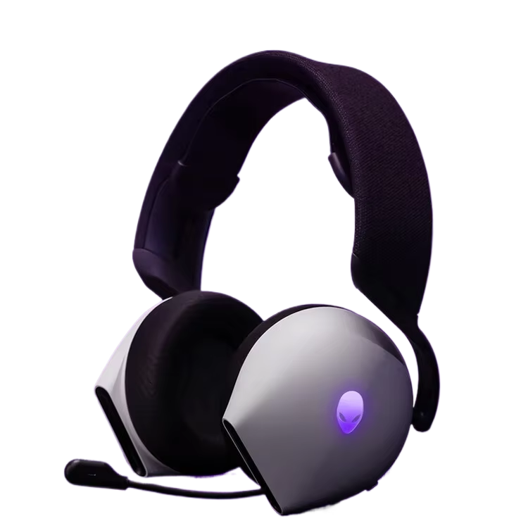 Esports Gaming Headphones - A Lienware AW520H ブラック/ホワイト ゲーミングおよびeスポーツ用ヘッドセット ヘッドマウント型RGB有線ノイズキャンセリングゲーミングヘッドフォン