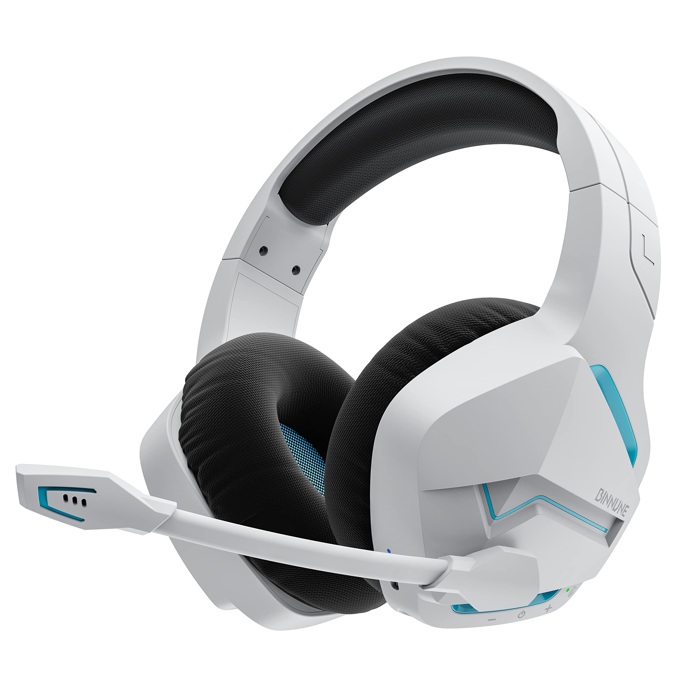 Esports Gaming Headphones - Binnune-ノイズ抑制マイク付きワイヤレスゲーミングヘッドセット,Bluetooth, USB, PC, PS4,ps5,2.4g,bw01