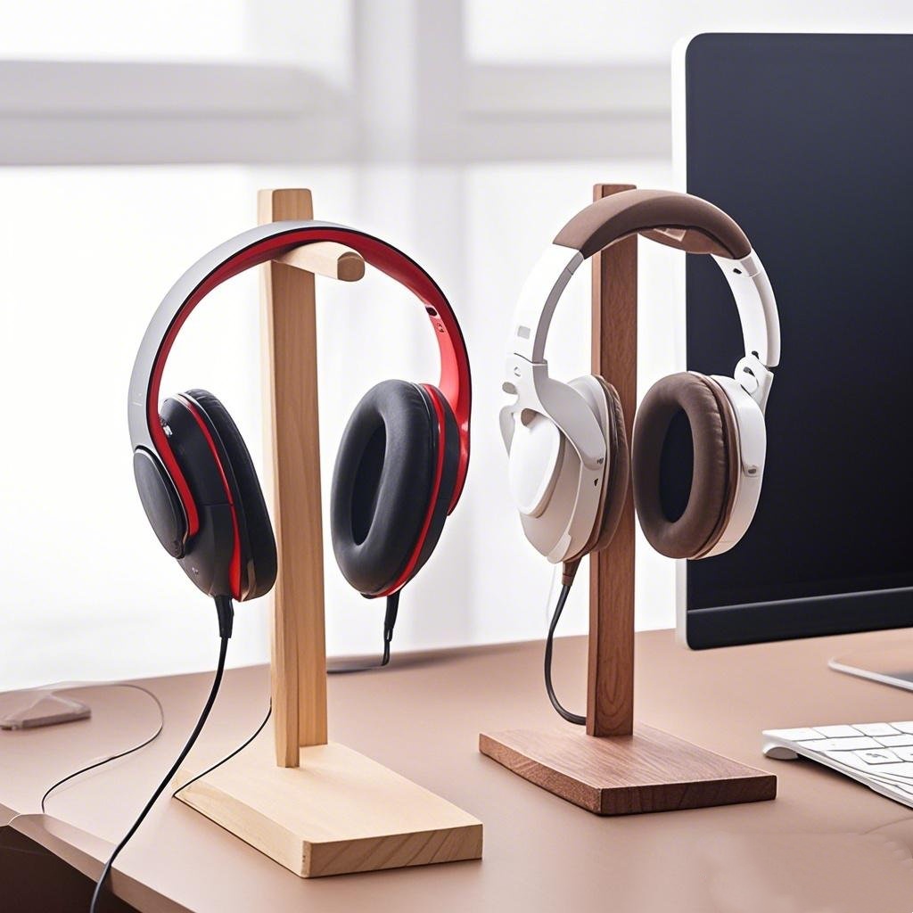Esports Gaming Headphones - 木製ヘッドフォンスタンドイヤホンディスプレイラックハンガーブラケットゲーマーヘッドセット収納棚ゲームアクセサリーホームストレージ