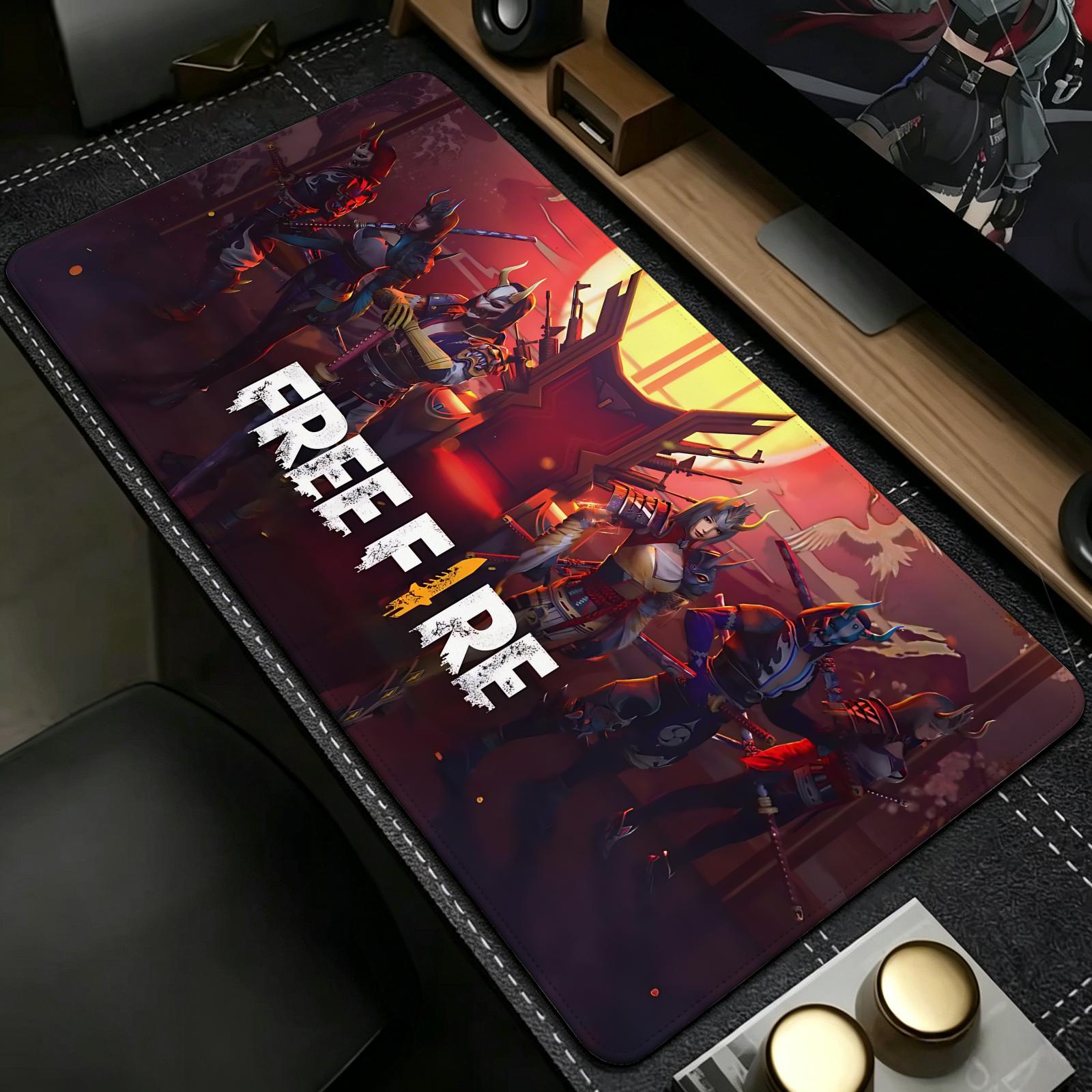 Esports Gaming Free Fire - フリーファイア マウスパッド eスポーツ ゲーミングマウスパッド、ステッチエッジ コンピューターデスクマット、アニメスタイル デスクトップマウスマット