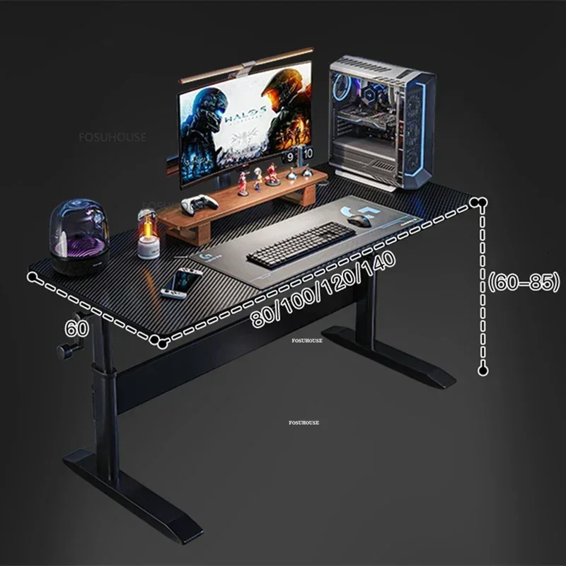 Esports Gaming School - # 高さ調節可能なカーボンファイバー製ゲーミングコンピューターデスク、モダンなEスポーツテーブル、高級オフィス家具デザイン、家庭用