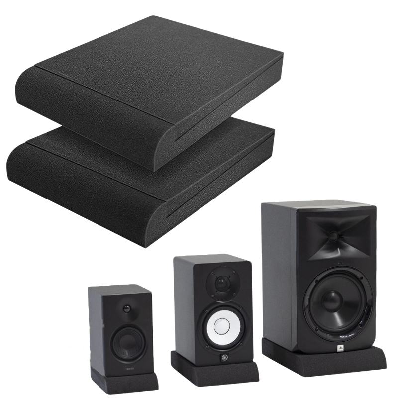 Sound Dampening Foam - 耐衝撃性遮音マット スタジオスピーカーフォームパッド デスクトップオーディオ機器用衝撃吸収・共振防止材