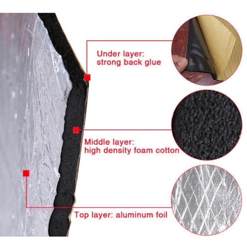 5/10mm 車用防音マット 断熱・遮音マット フード用密閉 - Sound Dampening Foam のレビューと価格